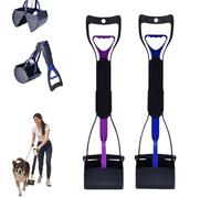 Dog poop cleaner, 32-inch dog poop shovel, non-bendable folding long-handled pet poop picker, 80cm long-handled walking poop remover for cleaning up dog poop or garden litter.