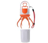 Dog Poop Picker, Pick Up Tool with Bag Dispenser | Six Claw Waste Catcher for Pets | For Travel, Hiking, Camping, Outdoor Park
