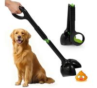 Dog Pooper Scooper - 27.5" Long Handle Pet Poop Scooper for Large, Medium, Small Dogs, Easy Single-Hand Operation, No More Bending, High-Strength Material, Suitable for Grass and Gravel Pick Up