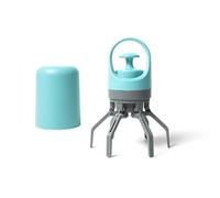 Dog Pooper Scooper, Six Claws Portable Dog Poop Scooper with Bag Dispenser Storage Container, Zero Contact Lightweight Portable Pet Poop, Small Large Dogs Poop Scoop with Claw Pickup Tool (Blue)