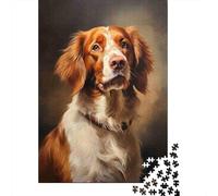 Dog Portrait Painting Puzzles 1000 Piece for Adults Jigsaw Puzzles Jigsaw Puzzles Beautiful Decoration 38x26cm/1000pcs