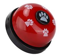 Dog Potty Bell, Dog Door Bell To Go Outside with Large Button Design Metal Pet Training, Portable Cat Toys, Interactive Puppy Training for Pet (Black background red cover)