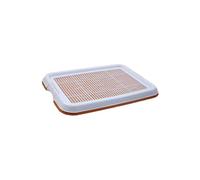 Dog Potty Toilet Anti Slip Removable Mesh Potty Tray for Small Dogs Red Brown