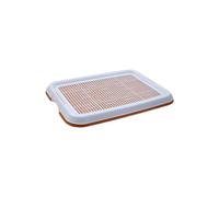 Dog Potty Toilet Anti Slip Removable Mesh Potty Tray for Small Dogs Red Brown