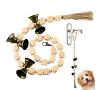 Dog Potty Training Bell - Puppy Alarm Wood Beads Hanging Door Trainer Adjustable Length | Potty Training Tool for Puppies, Apartment