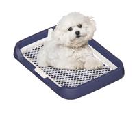 Dog Potty Training Toilet - Flatbed Puppy Pee Pad Holder for Small, Medium & Large Dogs | Reusable & Easy to Clean Indoor Dog Toilet with Removable Column | for Apartment Potty Training