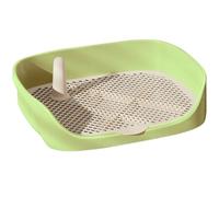 Dog Potty Tray, 16" Removable Training Toilet with High Walls, Washable Plastic Base for Puppies(Green)