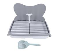 Dog Potty Tray, 25 X 17 Portable Indoor Dog Litter Box with High Wall & Removable Mesh, Leakproof No Spill Pee Pad Holder, Dog Training Toilet for Puppy & Small Medium Dogs