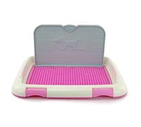 Dog Potty Tray Indoor, Puppy Pee Pad Holder with Wall Cover, Plastic Pet Potty, 1 Liter Urine Storage,Prevents Stepping on Training Mats, Suitable for Puppies and Adult Dogs