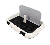 Dog Potty Tray Indoor, Puppy Pee Pad Holder with Wall Cover, Plastic Pet Potty, 1 Liter Urine Storage,Prevents Stepping on Training Mats, Suitable for Puppies and Adult Dogs
