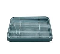 Dog Potty Tray, Portable Dog Pee Pads Holder, Mesh Training Toilets with Carrying Handle, Indoor Wee Pott Pan for Small Size Dogs High Polish Finish(Blue)