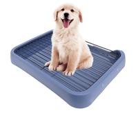 Dog Potty Tray with Grid,Portable Puppy Potty Pad Holder,Net Rack Dog Training Toilet Plastic Potty Tray Indoor Open Top Entry Litter Pan for Small and Medium Dogs