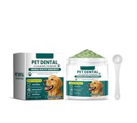 Dog Powder,Dog Teeth Cleaning Powder,Dog,Cat and Dog Teeth Cleaning, Plaque Remover Helps Reduce Bad Breath,Improve Pet's Oral Cavity and Freshen Breath（80G） FcQ538 (Green, 6.3cm)