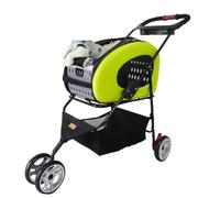 Dog Pram Dog Stroller Cat Stroller 5-in-1 Dog Stroller with Detachable Carrier Pet Stroller Carrier Backpack for Puupy and Cats Up to 17 Lbs Dog Pushchair Dog Buggy(Grün)