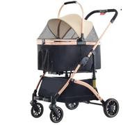 Dog Pram Dog Stroller Cat Stroller Foldable Pet Dog Stroller with Wheel Cat Dog Stroller with Storage Basket for Small Medium Dogs Cats Dog Pushchair Dog Buggy