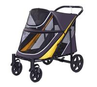 Dog Pram Dog Stroller Cat Stroller Travel Dog Stroller Pet Wagon Foldable Cats Cart with 4 Wheels for Small Medium Dogs Cats Dog Pushchair Dog Buggy(B)