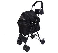 Dog Pram Easy Foldable Pram for 600D Oxford Cloth Maximum Weight 15Kg Wheels 360 Degree Rotatable Cup Holders Storage Basket 6 EVA Steel Wheels Octopus feet