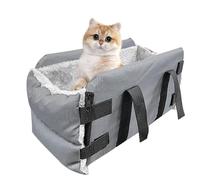 Dog Pram Seat for Console - Centre Booster Seat with Seat Belt, Plush Carrier | Portable Console Pet Bed for Small Dogs or Cats, Two Use Cars and Home Seat for Travel, SUV or