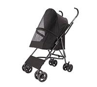 Dog Pram Stroller for Small Dogs, Pet Strollers for Small Dogs, Umbrella Structure Lightweight Pet Stroller for Cats Puppy & Kitten Carrier Breathable Installation-Free Design(Nero)