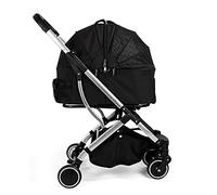 Dog Premium Dogs Strollers for Medium Small Dogs Pet Stroller Upgraded Cat Dog Travel Cart Carrier with Wheels Detachable Prams Large Capacity Net (Grey a) (Nero)
