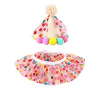 Dog Princess Costumes Puppy Birthday Bandana,Cute Lace Dog Bib Scarf and Party Hat Christmas Birthday Hat Outfit