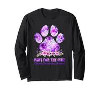 Dog Print Paws for The Cure Fibromyalgia Awareness Month Long Sleeve T-Shirt