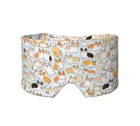Dog Print Sleep Eye and Ear Muffs Mask - Adjustable Yoga Travel Headband, Keep Warm Shading Comfortable Aid