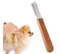 Dog Professional Stripping Knife for Border Terriers Horses, Hand Stripping Comb with Ergonomic Wooden Handle for Grooming and De Shedding Fine Hair Types(Right hand)