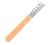 Dog Professional Stripping Knife, Hand Stripping Tools For Dogs With Stainless Steel Blade And Wooden Handle, Dematting Comb For Dogs, Pet Grooming Tool For Terrier Wire Coat Maintenance, Right Handed