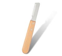 Dog Professional Stripping Knife,Stripping Knives Tool for Hand Stripping, Right-Handed Tool for Border Terrier and Wire Coat Breeds with Ergonomic Wooden Handle and Stainless Steel Blade