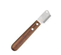 Dog Professional Stripping Tools, Grooming Tool for Dogs Stripping Comb for Border Terriers and Other Breeds, Hand Stripping Comb with Ergonomic Wooden Handle (Left hand)