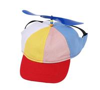 Dog Propeller Hat - Detachable Rainbow Helicopter Cap Puppy Baseball Sun Hat, Comfortable Breathable Pet Headwear | Cute Outdoor Animal Costume Accessory Novelty Apparel Adjustable Headgear