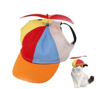 Dog Propeller Hat - Dog Sun Hat, Funny Pet Hat | Rainbow Helicopter Top Hat with Ear Holes, Adorable Sunproof Breathable Dog Baseball Hat Colorful for Summer Outdoor Dogs Puppy Cats, Pet Supplies