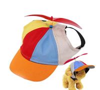 Dog Propeller Hat - Pet Outdoor Sports Hats with Ear Holes, Fun Dog Accessory | Rainbow Helicopter Top Hat for Small Dogs and Puppies, Lightweight Pet Costume for Cats, Outdoor Gear for Pet Lovers