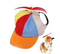 Dog Propeller Hat, Pet Outdoor Sports Hats with Ear Holes, Removable Propeller, Sun Protection and Breathable, Adjustable Size, Suitable for Couples, Playing in the Park, Taking Photos