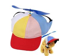 Dog Propeller Hat, Pet Outdoor Sports Hats with Ear Holes, Removable Propeller, Sun Protection and Breathable, Adjustable Size, Suitable for Couples, Playing in the Park, Taking Photos