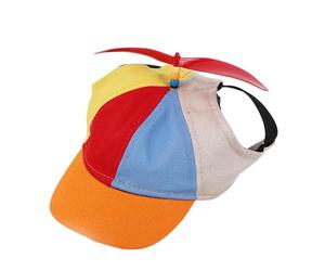 Dog Propeller Hat - Removable Rainbow Helicopter Cap, Puppy Baseball Sun Hat, Comfortable, Breathable Headwear | Cute Outdoor Animal Costume Accessories, Novelty Apparel