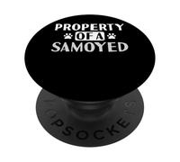 Dog Property Of A Samoyed PopSockets Adhesive PopGrip