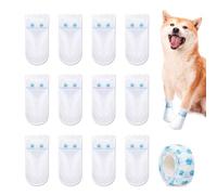 Dog Protectors, Waterproof Dog Booties, 2 x Non-Woven Dog Boots Paw Protectors, Dog Paw Socks Protector with Adhesive Bandage for Small Medium Dogs, 2.87 x 6.1 inches, Suitable for Weight 5.5-16.5 lbs