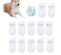 Dog Protectors, Waterproof Dog Booties, 2X Non-woven Dog Boots Paw Protectors, Dog Paw Socks Protector With Adhesive Bandage For Small Medium Dogs, 2.87x6.1 inches, suitable for weight 5.5-16.5 lb