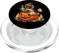 Dog Pug Jack O Lantern Pumpkin Halloween PopSockets PopGrip for MagSafe