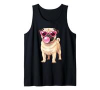 Dog Pug Sunglasses Bubblegum Tank Top
