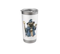 Dog Pug Wizard Fantasy Stainless Steel Insulated Tumbler