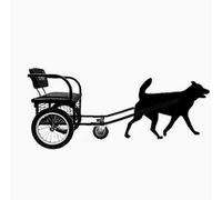 Dog Pulling Cart Black Heavy Duty Dog Trolley with Seat and Leash Max Load 60kg for Garden Harvest, Camping Gear & Firewood Hauling