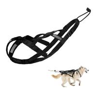 Dog Pulling Harness,X Back Mushing Husky Harness for Large Running Dog Sled Exercise,Pet Weight Pulling Sledding for Sled Exercise, Bikejoring Husky Canicross Scootering (Black, XL)