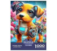 Dog,puppy 1000 Pieces Premium Jigsaw Cute Animals Creative Age 12+ Quirky, Abstract Design, Home Decoration, Educational, Challenging Puzzle Games 38x26cm/1000pcs