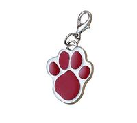 Dog Puppy Cat Anti-Lost Id Name Tags,Paw Shape Collar Charm Pendant Red Professional process