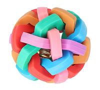 Dog Puppy Colorful Soft Squeak Toy with Bell Inside for Interactive Play Pet Toy for Smarter Pets (Small Size)