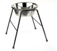 Classic Single Feeder High Stand – 4000 ml Stainless Steel Dish – 370 mm Tall – for XL breeds