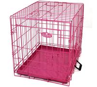 Dog Puppy Metal Training Cage in Pink 42in Actiaspet 21689